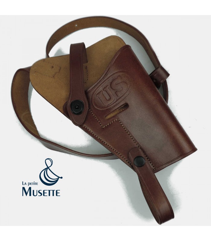 Holster d'épaule Colt M1911 M3 en cuir US WWII - Couleur noire