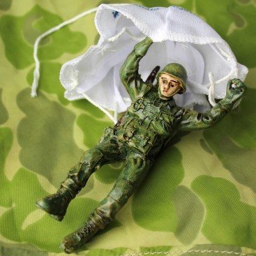 Resin paratrooper