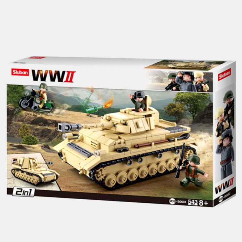 char LEGO SLUBAN TOY tank panzer GERMAN ARMEE GUERRE JOUET 1944