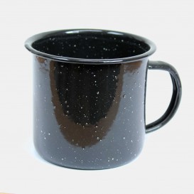 Black enameled cup
