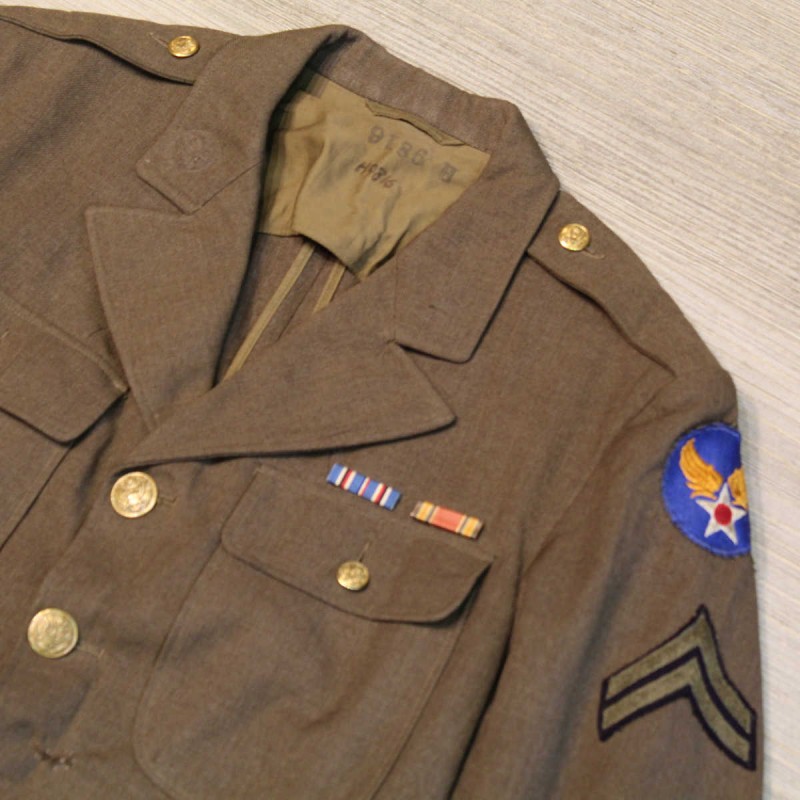 CLASS A JACKET VESTE DE SORTIE SERVICE US ARMY WWII MILITARIA CORPORAL