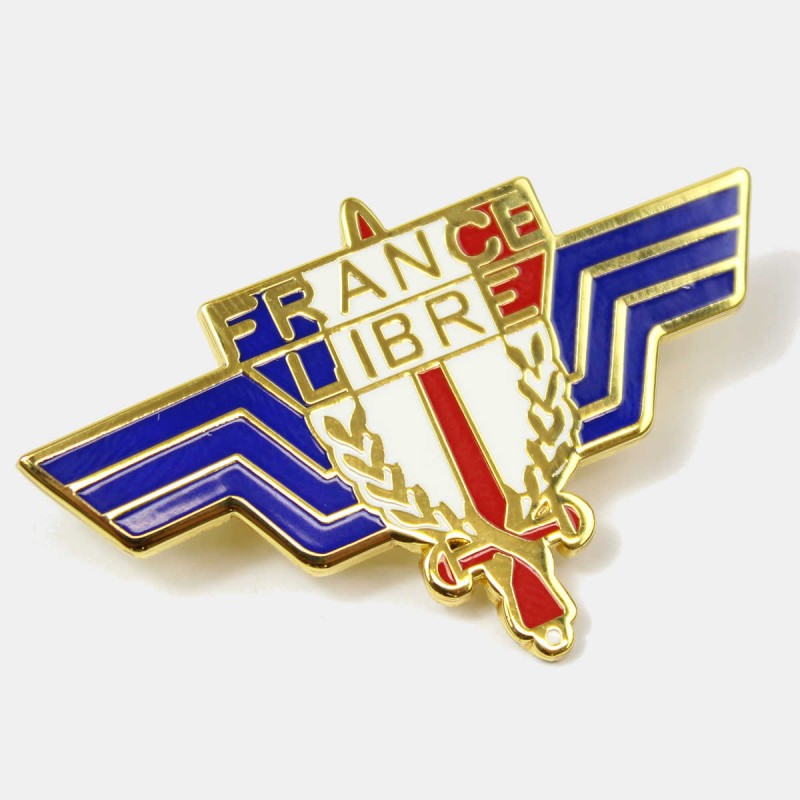 MOUSTIQUE INSIGNE FFL FRANCE LIBRE ENGLAND WWII 1943 GUERRE BADGE WAR