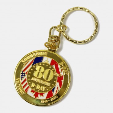 80th key ring - Gold