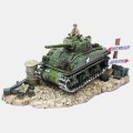 Diorama Sherman résine