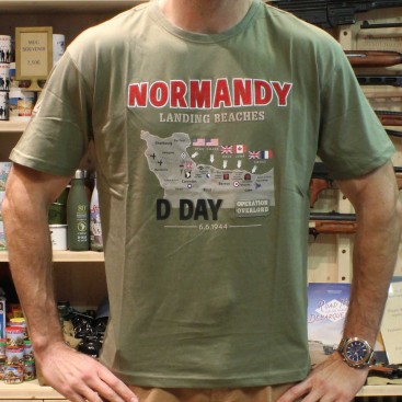 Normandy Map T-Shirt