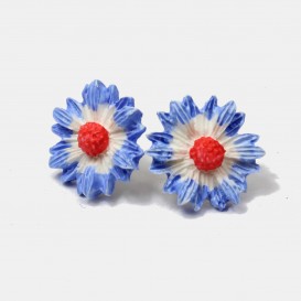 Boucles d'oreilles - Marguerites tricolores