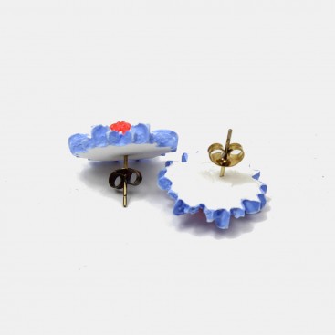 Earrings - Tricolor daisies