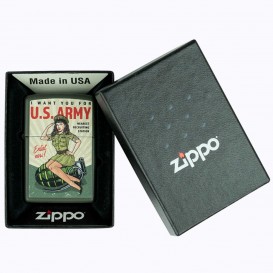 U.S. Army Enlist Pin Up Zippo Lighter