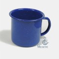 Blue enameled cup